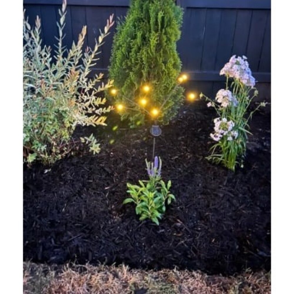 Solar Lights for Outside: Firefly Garden Lights Outdoor Waterproof 6 Pack 48LED